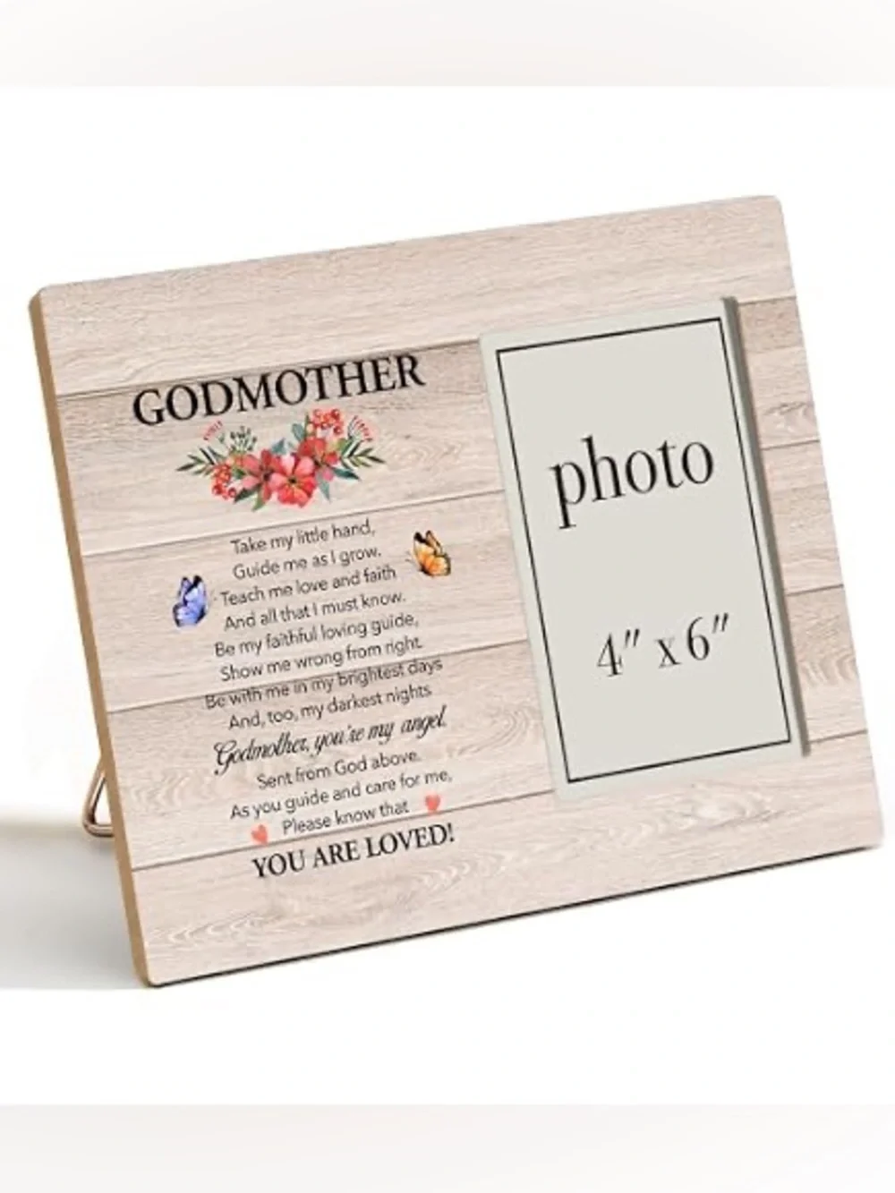 Godmother Floral Photo Frame Look 4x6